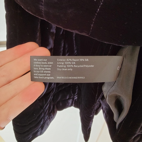 Eileen Fisher Velvet Midi Coat - Picture 8 of 8